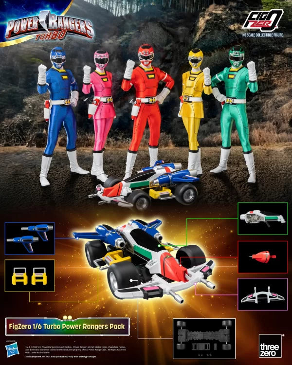 [PRE-ORDER] Power Rangers Turbo FigZero 1/6 Turbo Power Rangers Pack