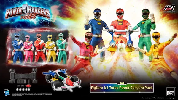 [PRE-ORDER] Power Rangers Turbo FigZero 1/6 Turbo Power Rangers Pack